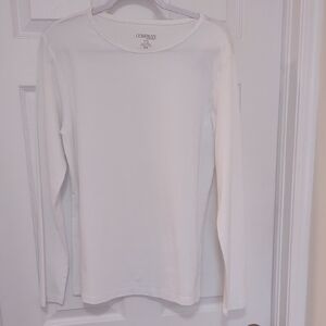 Women's White Long Sleeve Top